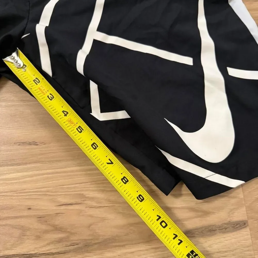 Nike Dri-Fit black shorts Swoosh athletic summer graphic size XL